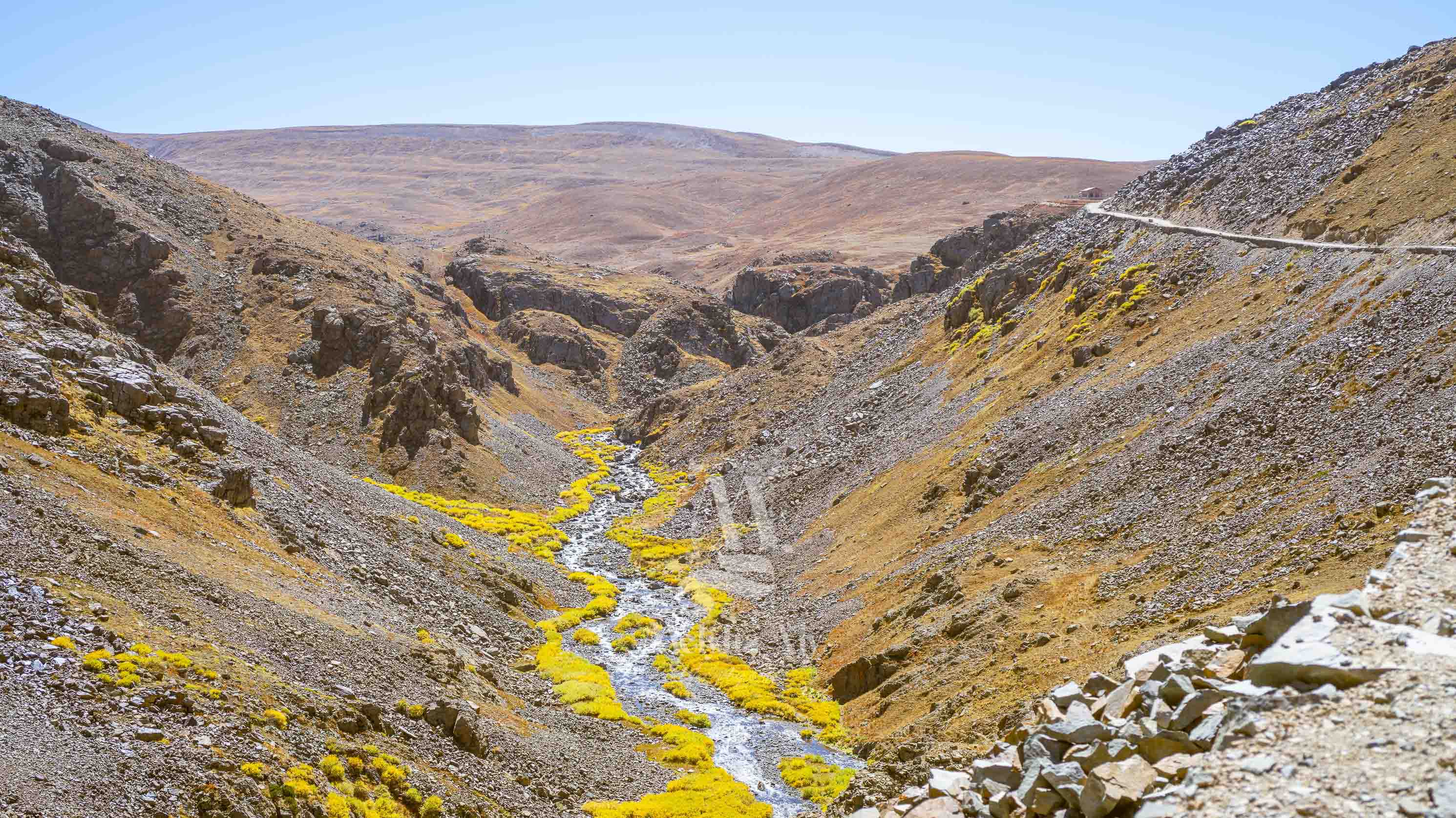 River carving through mountains
